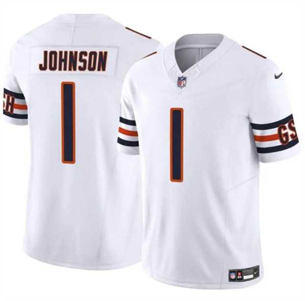 Men & Women & Youth Chicago Bears #1 Jaylon Johnson White 2024 F.U.S.E. Vapor Stitched Jersey->baltimore ravens->NFL Jersey